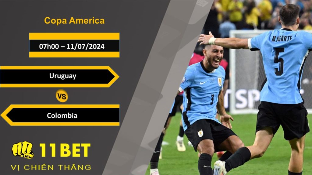 11BET Soi kèo Uruguay vs Colombia, 07h00, 11/07/2024