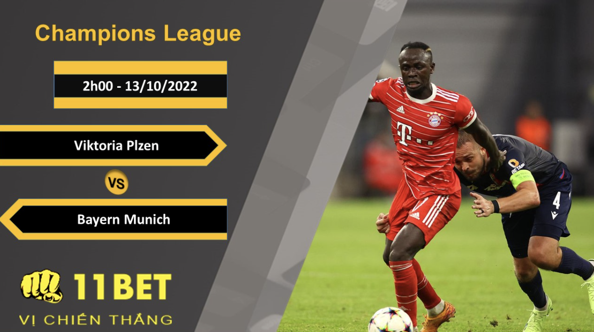 11BET Soi kèo Viktoria Plzen vs Bayern Munich, 2h00, 13/10/2022