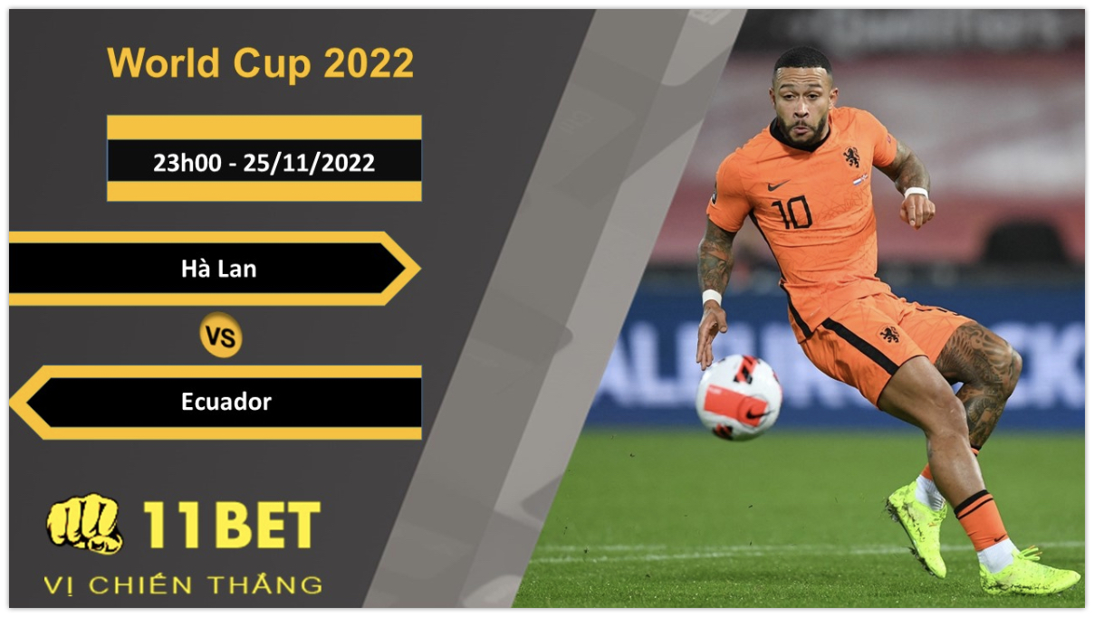 11BET Soi kèo Hà Lan vs Ecuador, 23h00, 25/11/2022