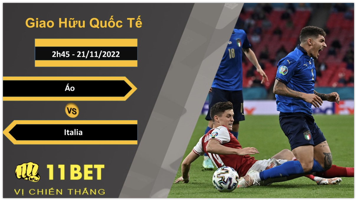 11BET Soi kèo Áo vs Italia, 2h45, 21/11/2022