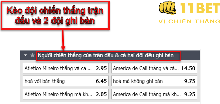 11BET Kèo đội chiến thắng trận đấu và 2 đội ghi bàn là gì? Mẹo cá cược bạn nên biết