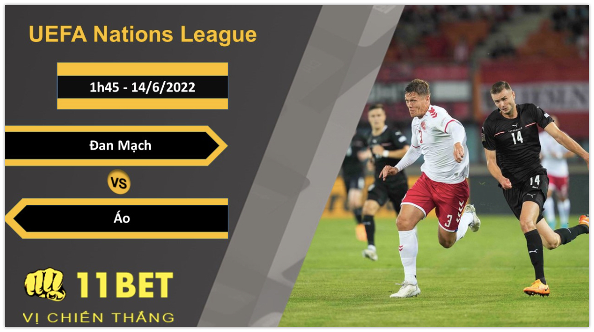 11BET Soi kèo Đan Mạch vs Áo, 1h45, 14/6/2022