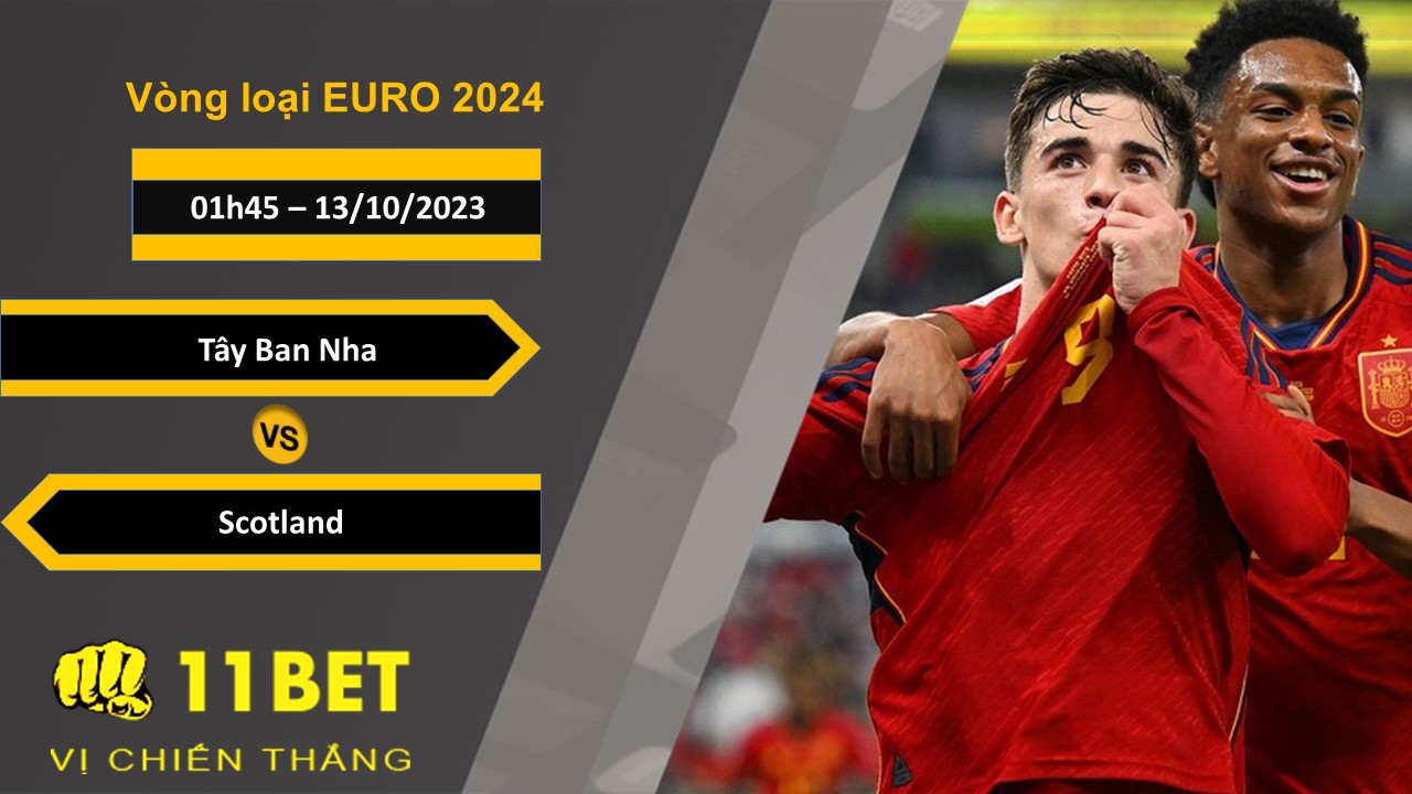 11BET Soi kèo  Tây Ban Nha vs Scotland, 01h45, 13/10/2023