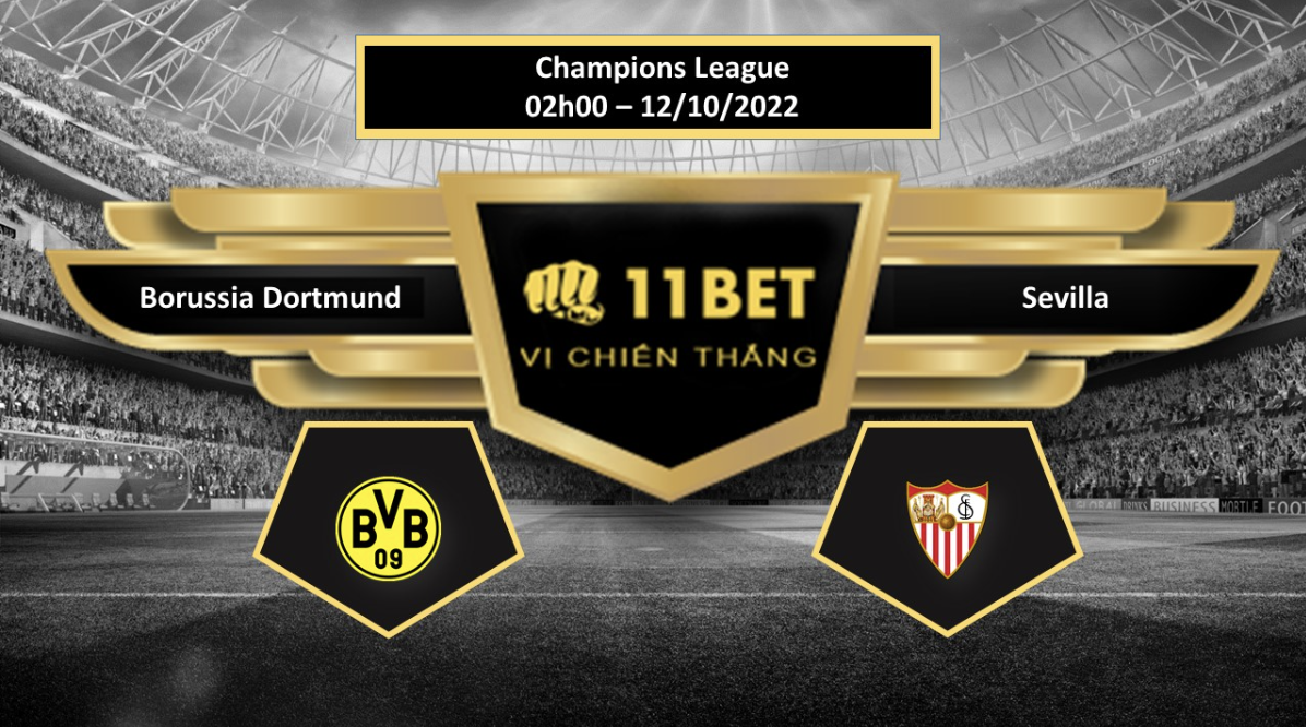 11BET Tip bóng đá  Borussia Dortmund vs Sevilla, hôm nay 12/10/2022