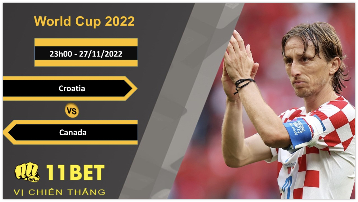 11BET Soi kèo Croatia vs Canada, 23h00, 27/11/2022