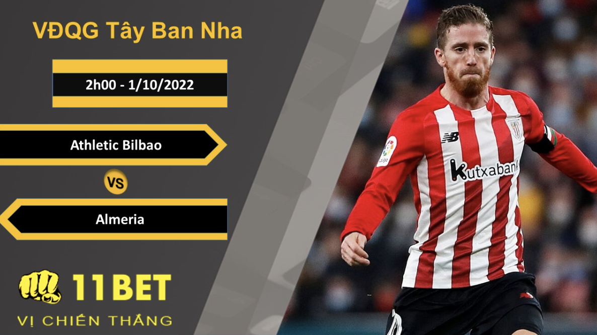 11BET Soi kèo Athletic Bilbao và Almeria, 2h00, 1/10/2022