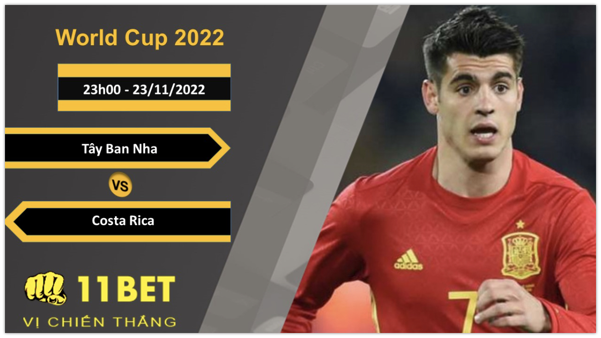 11BET Soi kèo Tây Ban Nha vs Costa Rica, 23h00, 23/11/2022
