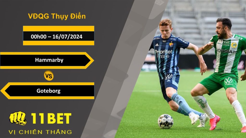 11BET Soi kèo Hammarby vs Goteborg , 00h00, 16/07/2024