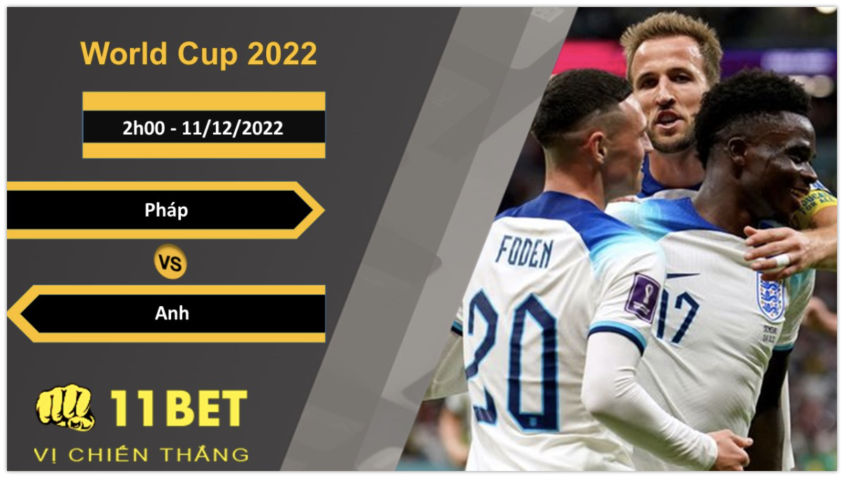 11BET Soi kèo Pháp vs Anh, 2h00, 11/12/2022