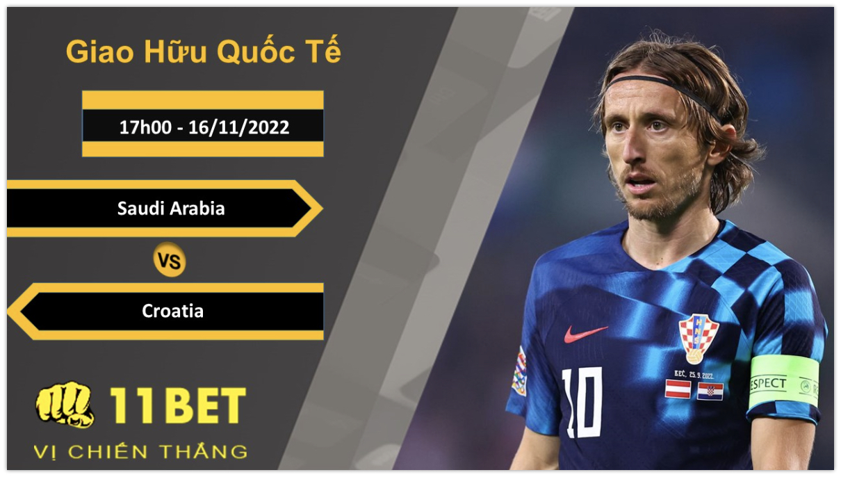 11BET Soi kèo Saudi Arabia vs Croatia, 17h00, 16/11/2022