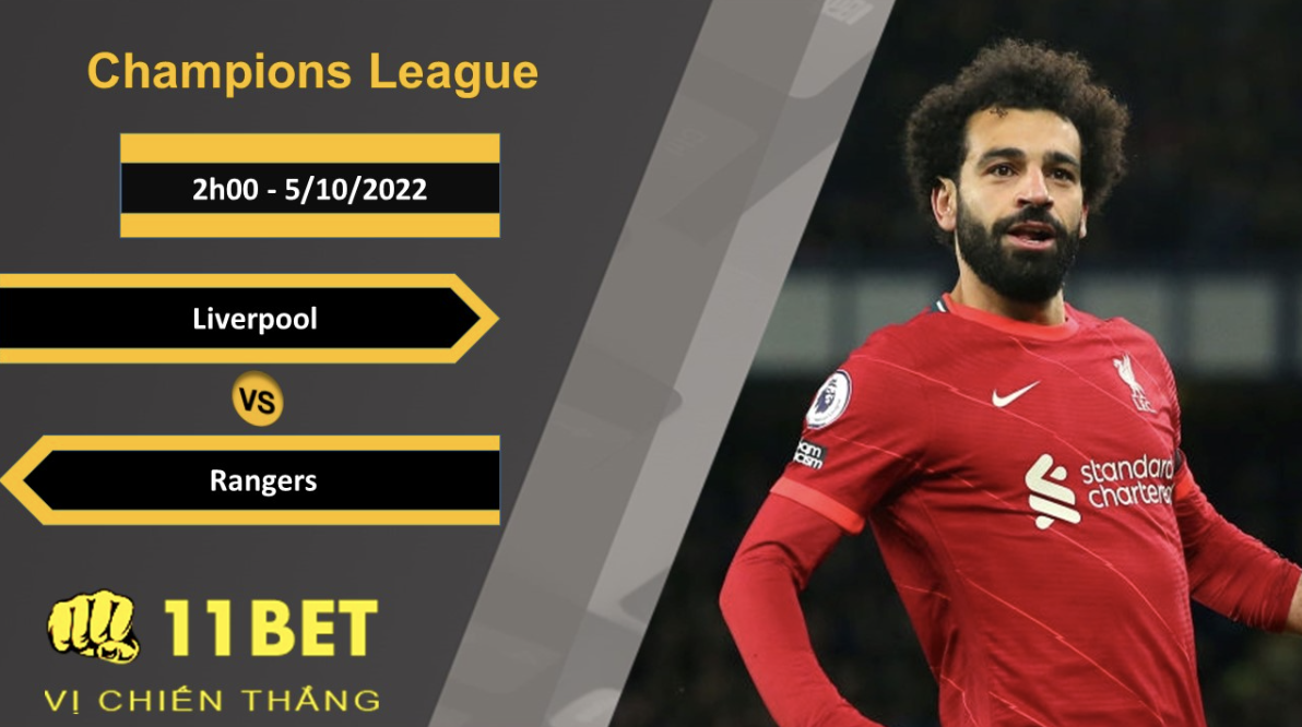 11BET Soi kèo Liverpool vs Rangers, 2h00, 5/10/2022