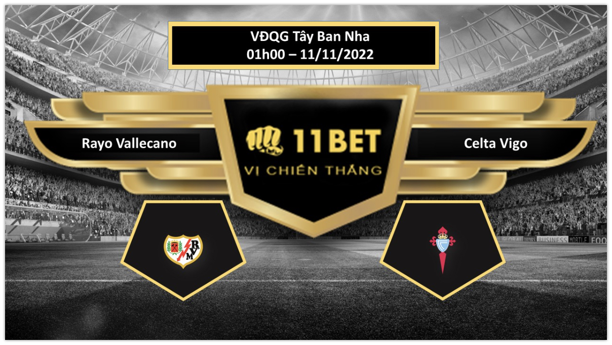 11BET Tip bóng đá    Rayo Vallecano vs Celta Vigo, hôm nay 11/11/2022